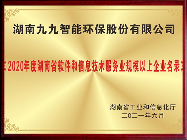 2020年度湖南省軟件和信息技術服務業(yè)規(guī)模以上企業(yè)名錄